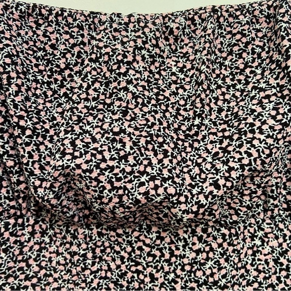 H&m dress liberty floral pink white black lightweight open to the leg summer XL - Picture 4 of 16